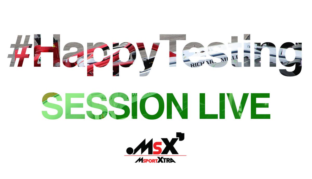 MsportXtra's tweet photo. #F1 #HappyTesting It's green green green for the final part of testing at @BAH_Int_Circuit . A number of teams are switching drivers from the morning session. Follow @MsportXtra and @JBMotorsportsX to be updated on it all. https://t.co/vRpiztjKit #MsportXtra https://t.co/uJZd5jqbVp