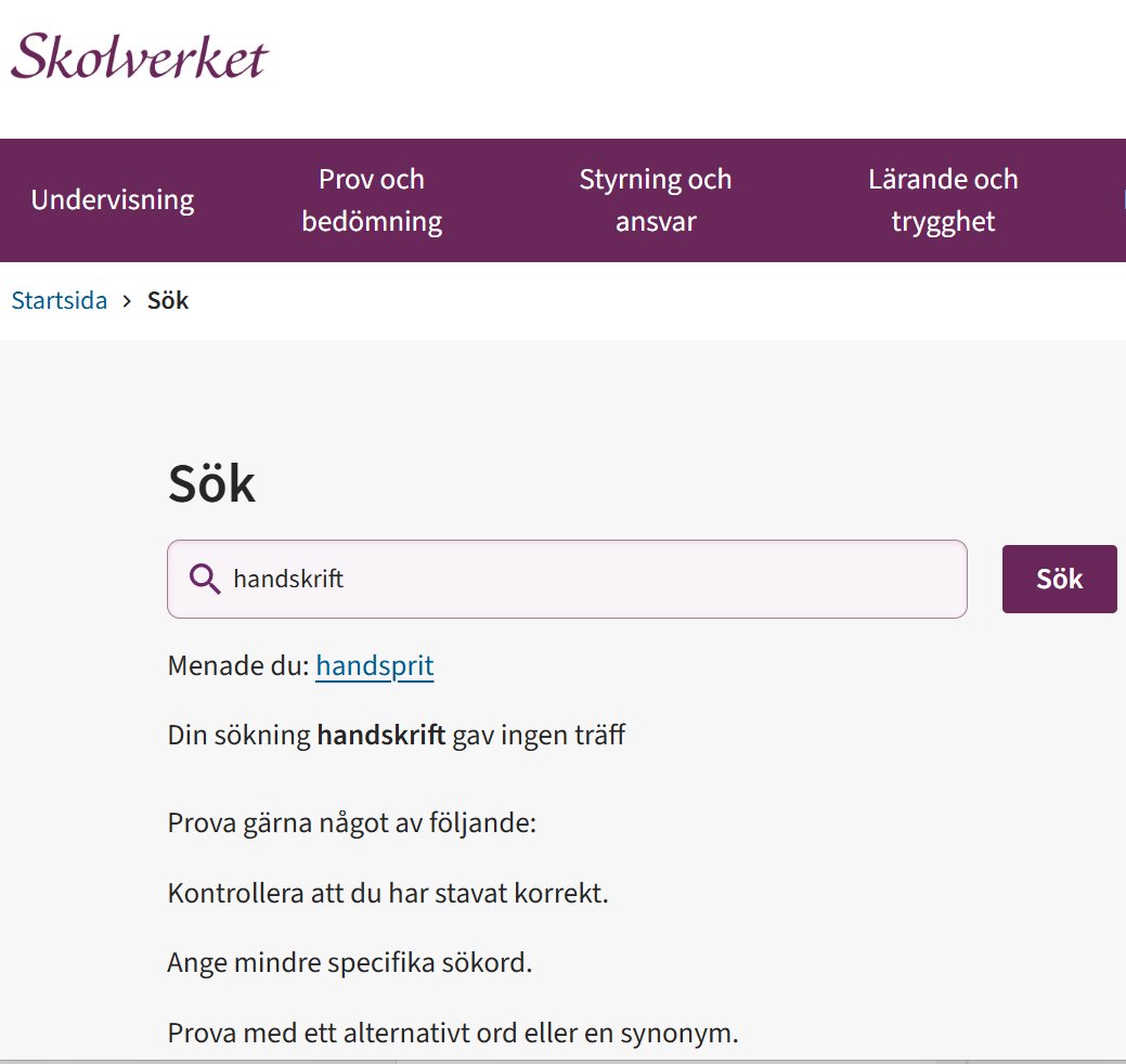 Skolverket: "Menade du 'handsprit'"?