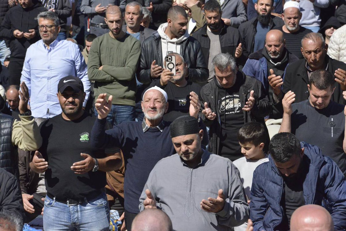 Despite Israel's massive restrictions, tens of thousands of Palestinians performed the weekly Jum'ah prayers on the first Friday of Ramadan at Al-Aqsa Mosque in occupied Jerusalem.
