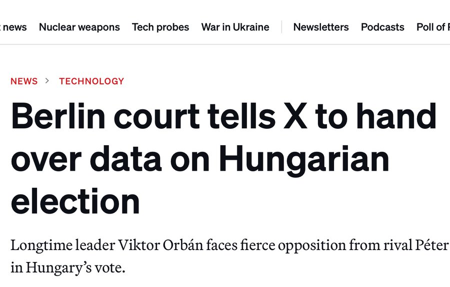 's tweet image. 🇪🇺🇩🇪 An EU- and government-funded German NGO has initiated legal action seeking election-related information from X concerning Hungary.

The case is supported by an Open Society-funded organization.

Call it what it is: election interference aimed at Orbán for defying their