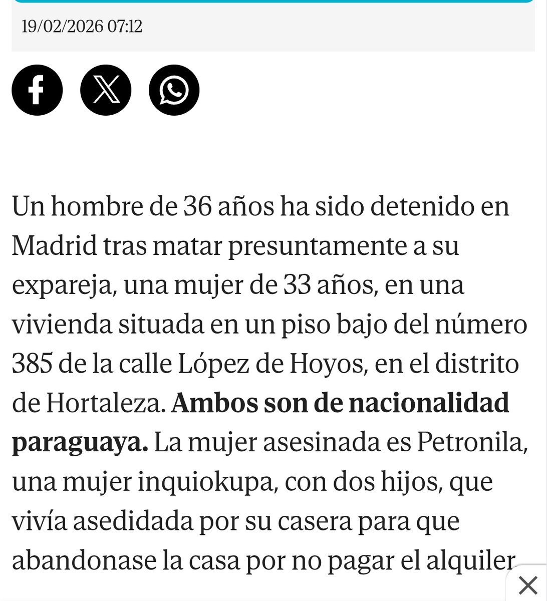 En tres (3) días hemos visto:

-Un argelino degüella a su mujer y su hija.
-Un paraguayo okupa аsesinа a su mujer.
-Un venezolano nacionalizado español mаtа a su hijo con un machete y hiere a su mujer.

Hace una década esto paralizaba al país 3 años, ahora son el pan de cada día.