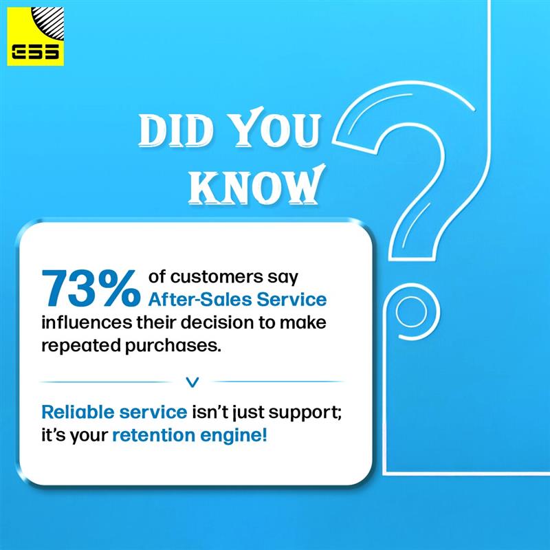 ESS_India's tweet image. The stats say it all!👇
Your next order isn’t won in sales.
It’s secured in service!!
📲Structured after-sales apps help teams stay on top of every request, follow-up, &amp;amp; update.
🔗Visit bit.ly/46iLwDp for more info.

#aftersalesserviceapp #fieldserviceapp #mobileapps