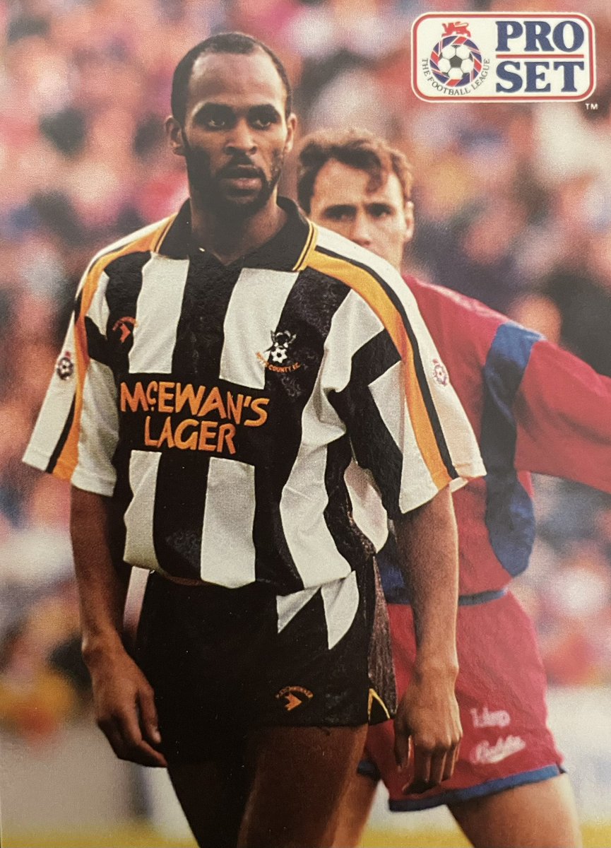daily_set's tweet photo. Tony Agana of @Official_NCFC 1991/92. Joined in November ’91 from @SheffieldUnited. Loaned out to @LUFC in February ‘92, who went on to win The First Division that season. #ProSet https://t.co/cfkNTxtRKa