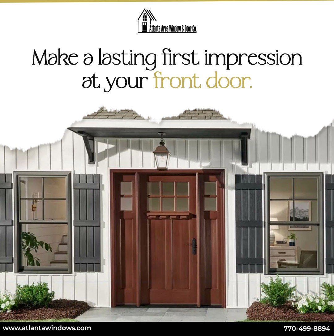 Atlantaarea_'s tweet photo. Your entry door makes the first impression 🏡🚪
Atlanta Area Window &amp; Door offers expert entry door installation in Kennesaw, combining style, security, and energy efficiency for a lasting upgrade.
✨ Upgrade your front door today
 https://t.co/jZbunAqLtw

#EntryDoors https://t.co/9uk8s4pBgH