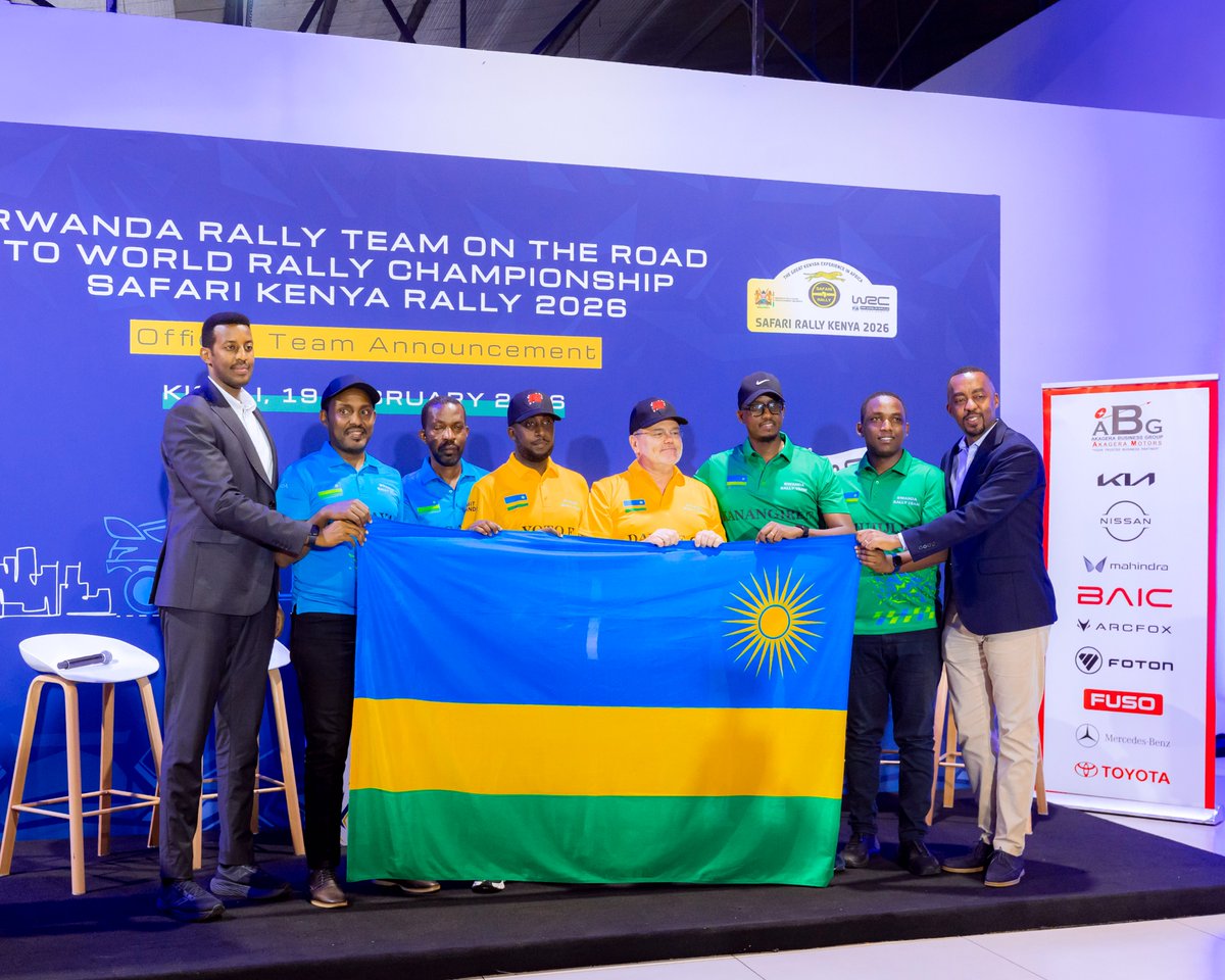 MotorsportRw's tweet photo. Yesterday marked the official unveiling of Rwanda’s team for the #SafariRallyKenya 2026.

Drivers were formally introduced, aligned under one objective: deliver competitive performance on one of Africa’s most demanding rally stages.

The journey to #Kenya begins now.

@Rwanda_Sports @fia #RwandaMotorsport