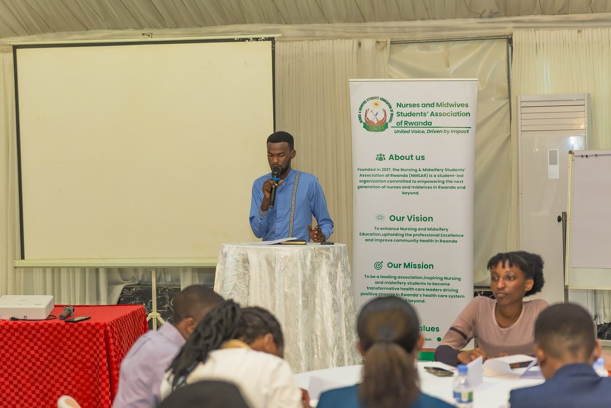 NMSAR_Rwanda's tweet photo. Happen Now!🛑

President of #NMSARRwanda address Welcome Remark!
It is of great honor to address the NMSAR General Assembly today. As we navigate our professional paths, let us remain steadfast and always be guided by the principle of excellence in everything we do.
#NMSARGA2026 https://t.co/mDzCacvjFI