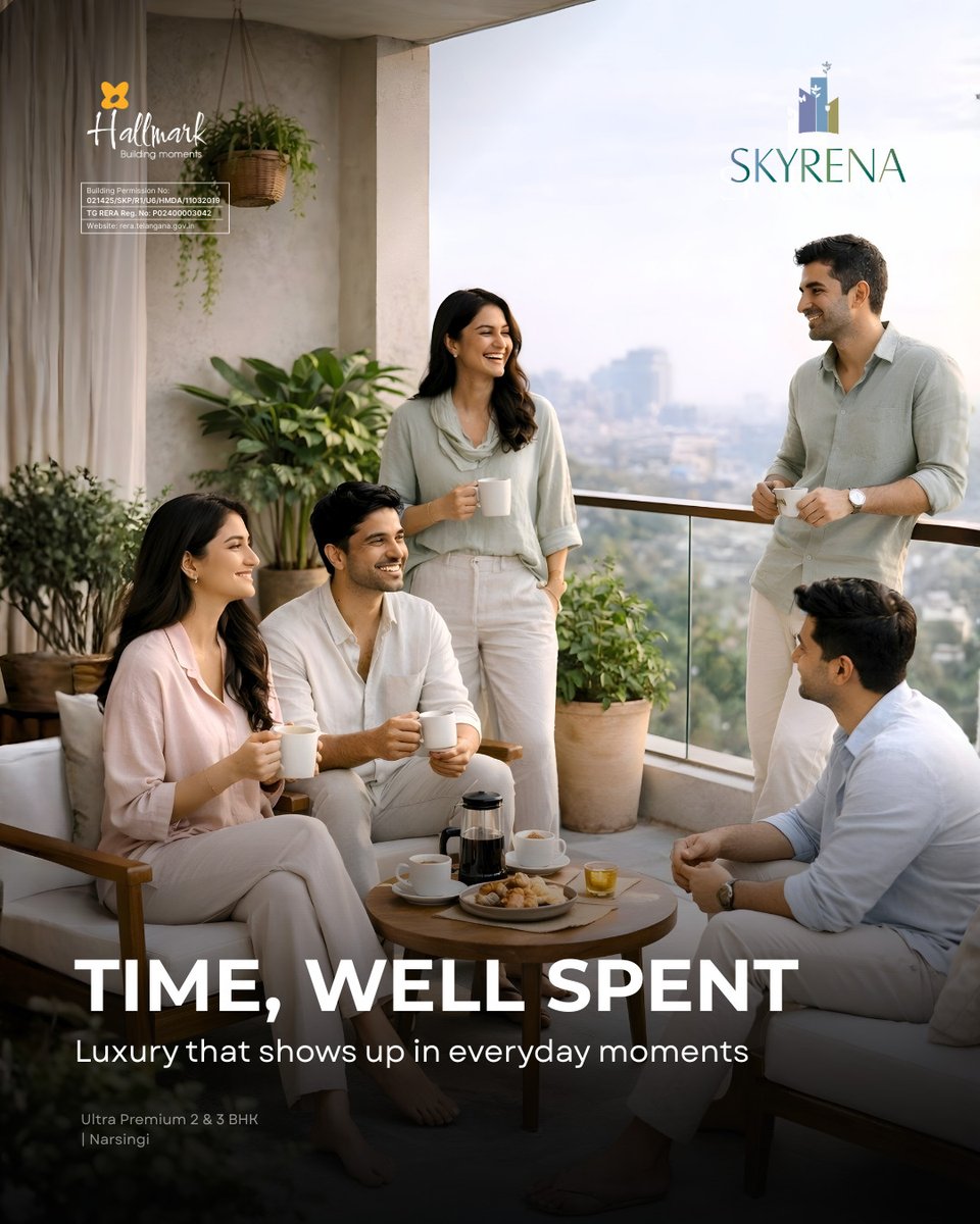 HallmarkBuilder's tweet image. Unhurried mornings. Evenings that linger.
Because true luxury isn’t more things, it’s more time together.
.
.
#HallmarkSkyrena #TimeIsLuxury #FamilyFirstLiving #QuietLuxury #EverydayMoments