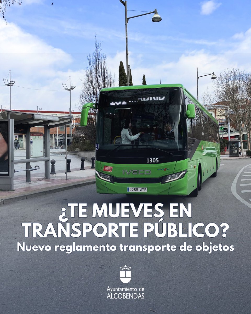¿Te mueves en transporte público? Esto te interesa👇

🚌 La <a href="/ComunidadMadrid/">Comunidad de Madrid</a> ha actualizado el Reglamento de Viajeros de los autobuses interurbanos del CRTM para regular con mayor claridad los objetos que pueden transportar los usuarios, adaptándose a las necesidades actuales.