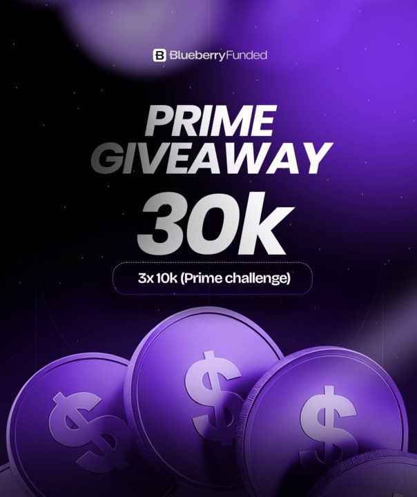 🫐 3x10K Prime Giveaway

How to Enter:

1️⃣ Follow:

<a href="/BlueberryMarcus/">Marcus Fetherston</a> 
<a href="/BlueberryFunded/">Blueberry Funded</a> 
<a href="/Albarnawy22/">Albarnawy🛜</a> 
<a href="/CRT4H/">CRT Trader🏆</a> 

2️⃣ Like &amp; Retweet one post of the accounts

3️⃣ Tag 3 traders

⏰ Winners 48h