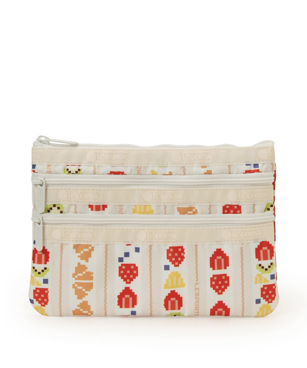 ポーチといえばレスポ ◤スタイル紹介#4◢ 3ZIP COSMETIC フラットな3