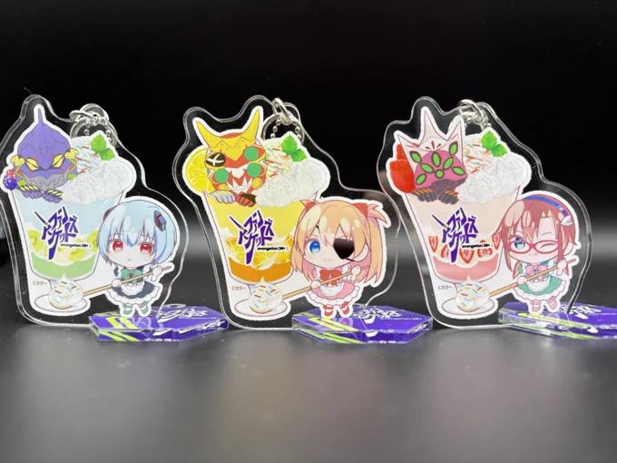 『EVANGELION:30+; ファンズマーケット』  #エヴァフェス #evafes #エヴァ30 出展:Fan de mock.  日程:2/21〜23 頒布物一覧 ①フルカラー3Dプリントフィギュア 9,000円  ②アクリルスタンド 2,000円  ③アクリルキーホルダー 1,500円  ④三枚セットシール 500円