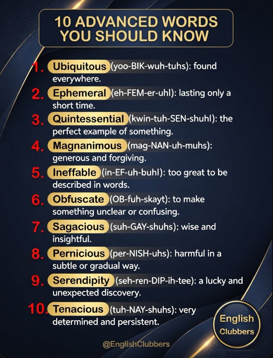 10 advanced words you should know