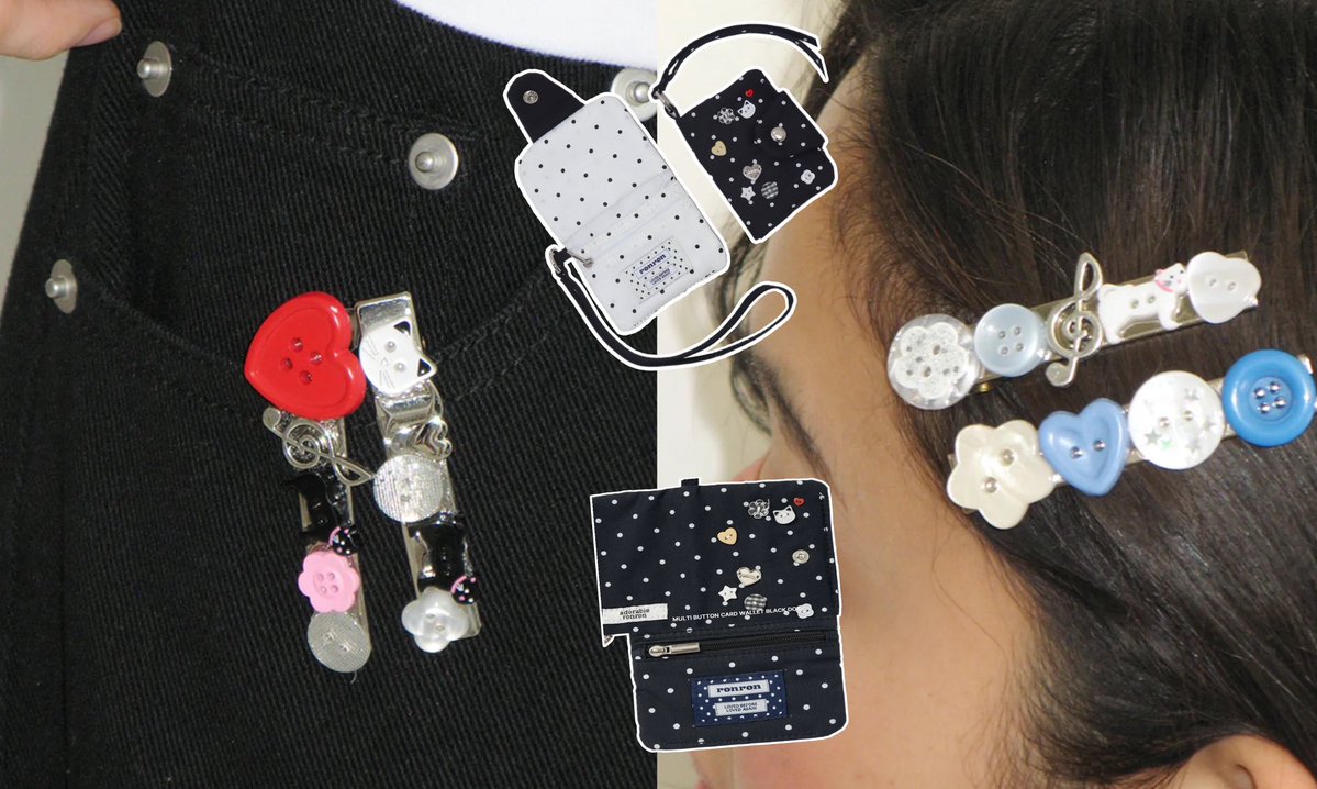 buttonhairclips เลือกงานhandmade มาให้ติดผม ติดหมวกสไตล์คนเก๋ๆ กระดุมวินเทจ ทำเองก็ได้นะแต่ฉันไม่เก่ง อันสุดท้ายชอบกระดุมน้องแมว🐈‍⬛(♥️) !