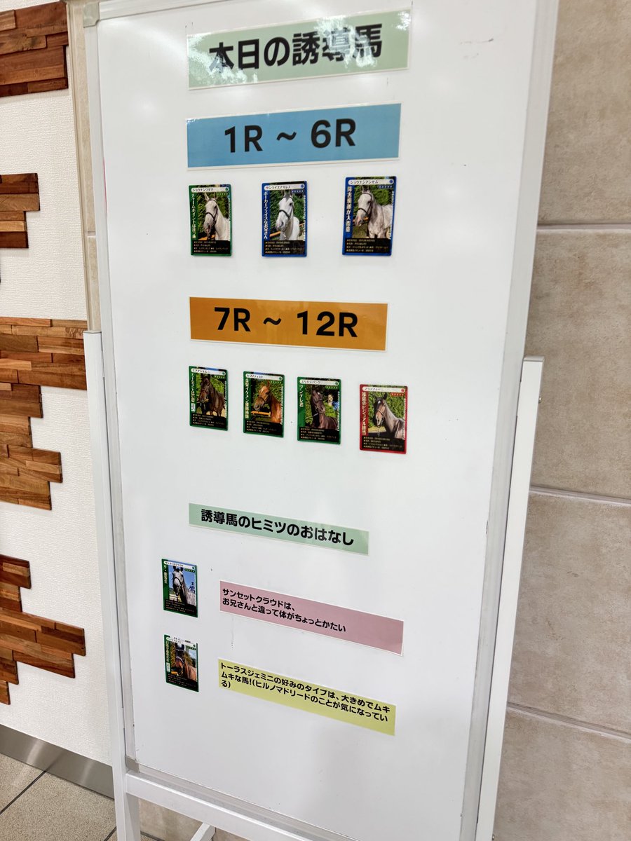 福島競馬場の誘導馬紹介コーナー、最初はターフィーショップ横のビデオ