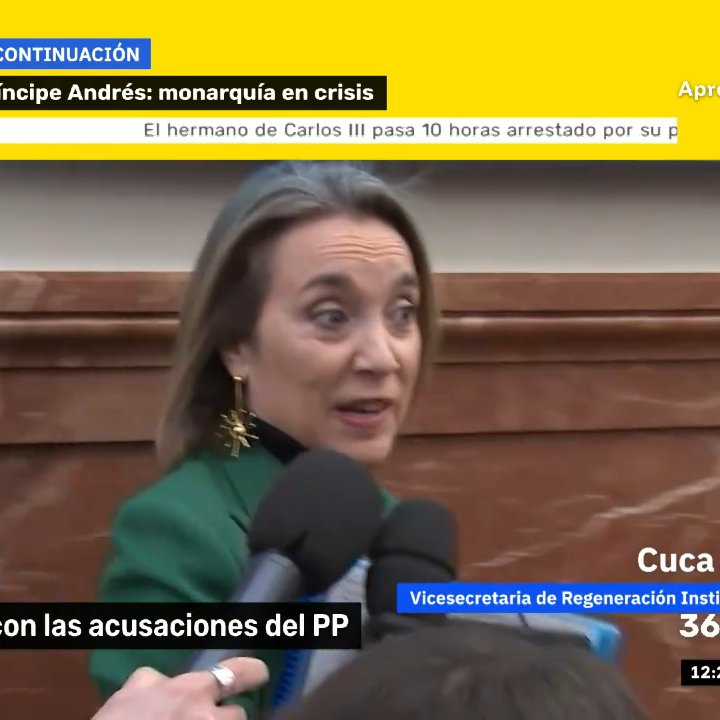 Ojo, lo que está protegido de denuncias es lo que se diga en actos parlamentarios, no lo que se diga a los periodistas en los pasillos del Congreso, y Cuca Gamarra ha afirmado en el pasillo, antes de entrar en el hemiciclo, que Marlaska ha encubierto al DAO. 
#Mañaneros20f