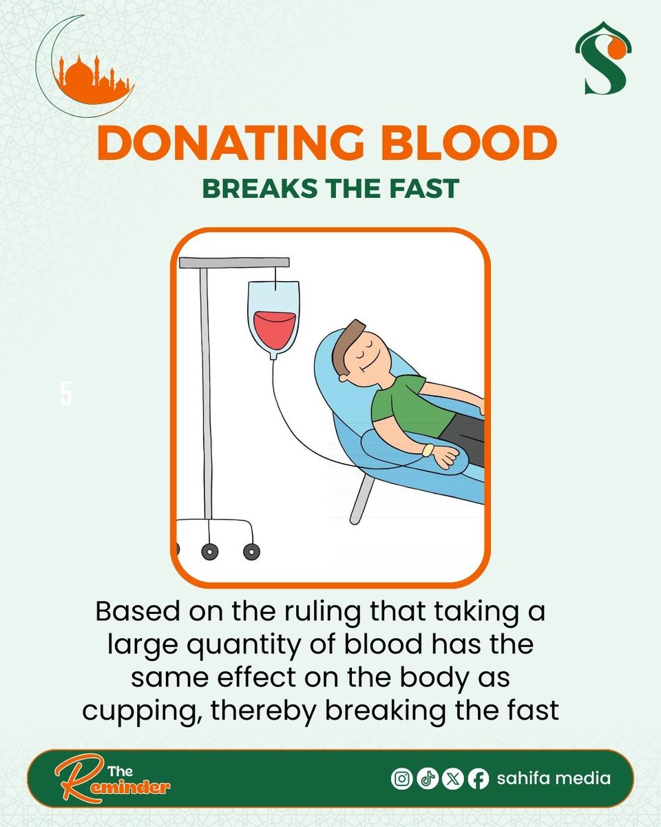 sahifamedia's tweet image. Not everything breaks the fast.  Learn the difference between what invalidates your fast and what doesn’t in our Ramadan Reminder Series. #Ramadan #Fasting #RamadanKnowledge #Faith #SahifaMedia