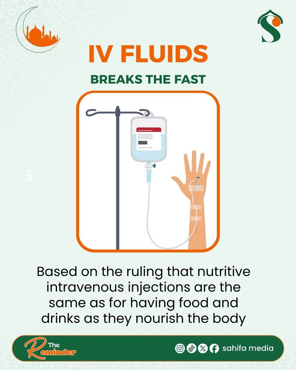 sahifamedia's tweet image. Not everything breaks the fast.  Learn the difference between what invalidates your fast and what doesn’t in our Ramadan Reminder Series. #Ramadan #Fasting #RamadanKnowledge #Faith #SahifaMedia