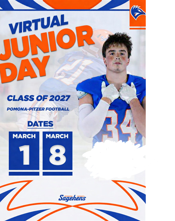 Coach Walsh and the Pomona-Pitzer staff thank you for the official virtual Junior Day invite. I look forward to learning more about the #1 Academic football program in the West and 22' 24' SCIAC Conference Championships.  
<a href="/CoachVaish/">Vaishnav Siddapureddy</a> <a href="/coachjwalsh/">John Walsh</a> <a href="/tthongmee/">Thomas Thongmee</a> <a href="/michale_spicer/">Coach Spicer</a>