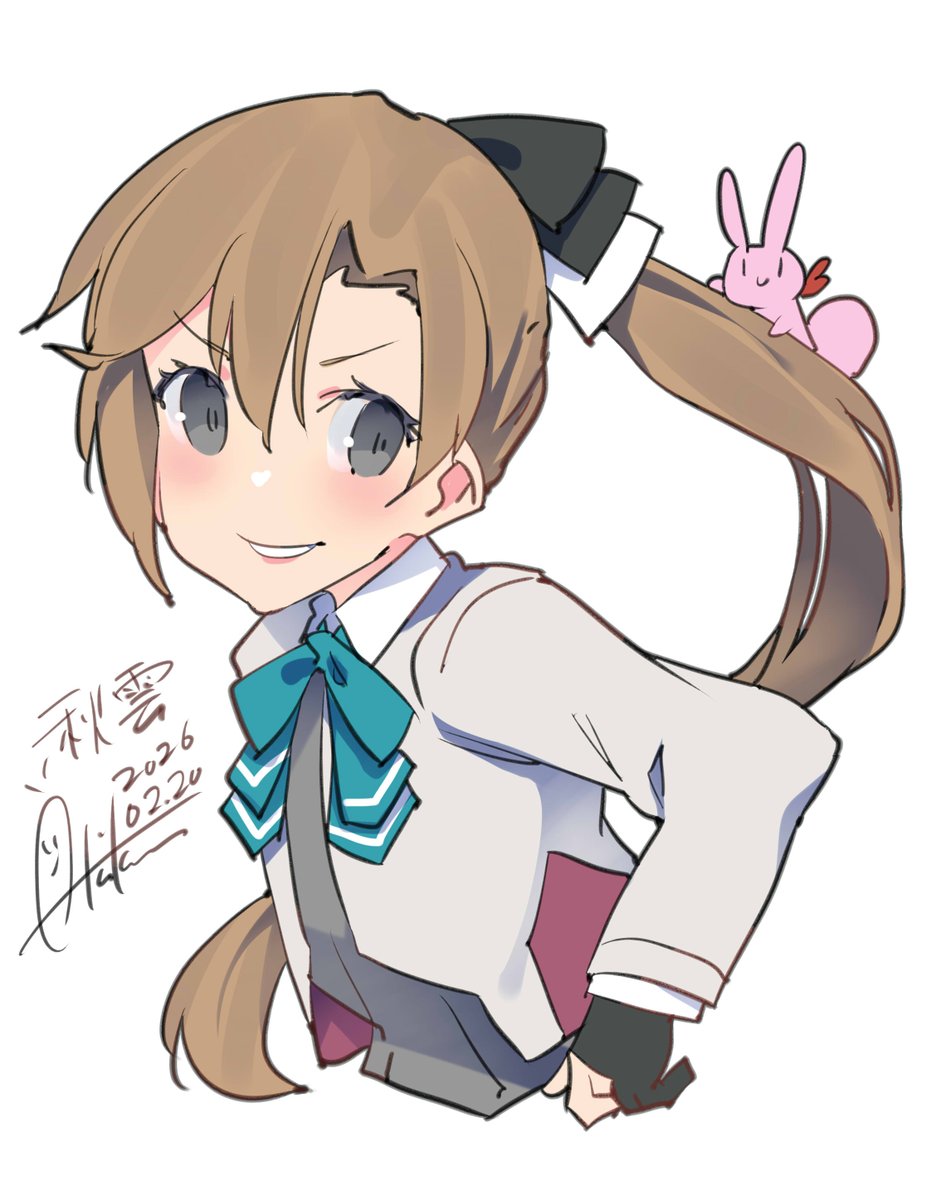 秋雲『おっけー！任せて！』
#艦これ　#秋雲
#艦これ版深夜の真剣お絵描き60分一本勝負
#艦これ版真剣お絵描き60分一本勝負_20260220