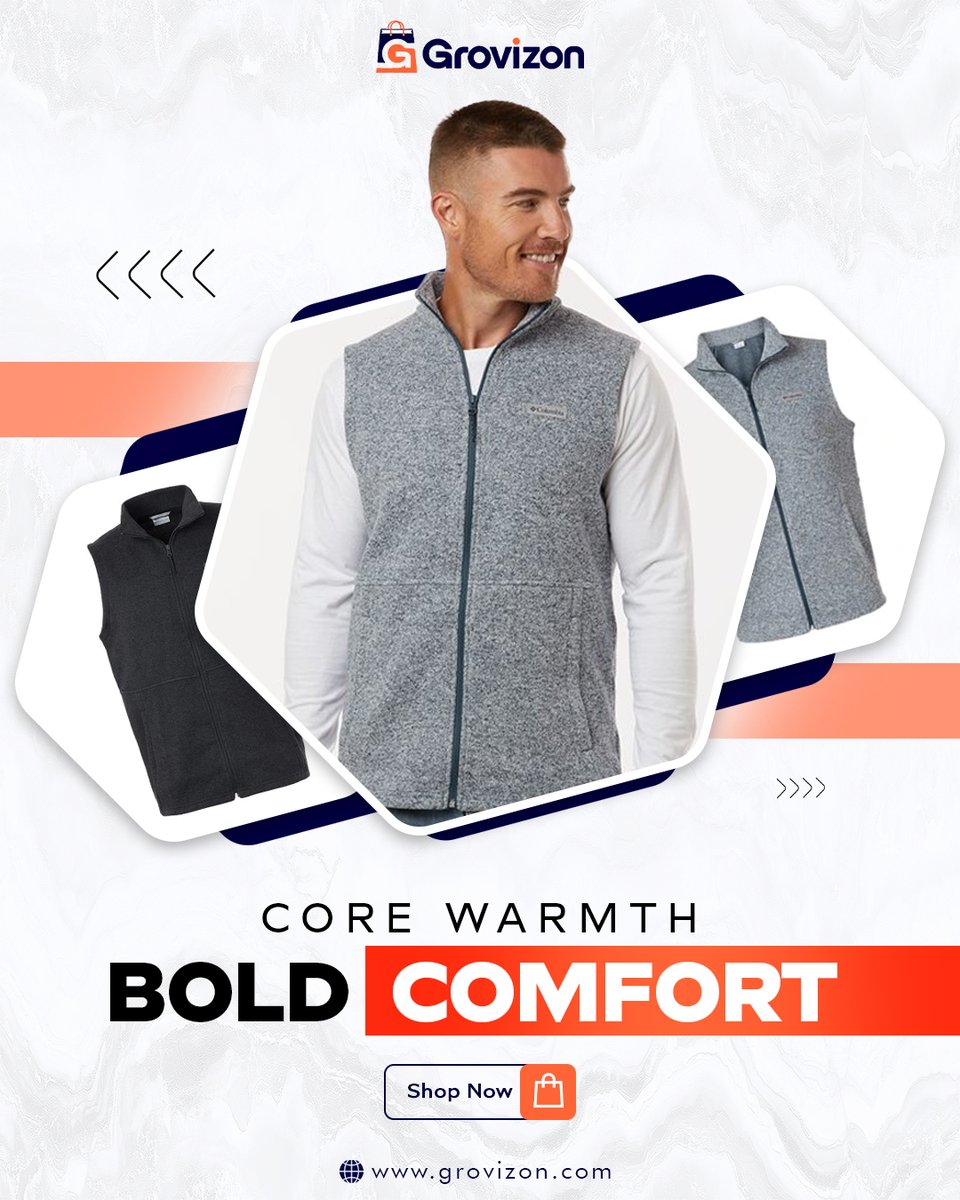 grovizon's tweet image. Versatile layering that keeps the chill out without bulk — the fleece vest brings cozy comfort and sleek style together. 
🔗 bit.ly/4bTOnGv

#Grovizon #FleeceVest #LayeringSeason #CozyComfort #MensFashion #EverydayWear #LayerSmart