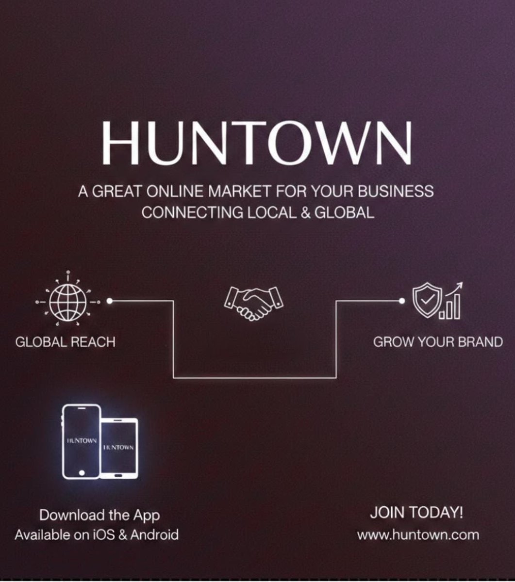 Huntown's tweet photo. We are a new digital market startup, our Website &amp; App would be a perfect platform to grow your business. We help merchants (Our Deal makers) connect effortlesly with local customers using advanced geolocation technology🌎.
#Sales #rentals #travel #services #market #Marketplace https://t.co/a0GsRr8S45