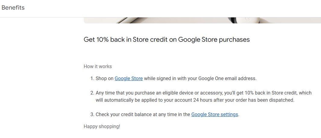 parth2k's tweet photo. Here's the screenshot for your reference, as neither Google One nor Google Store was aware of this - kept bouncing me between each of their helplines. Seems like a shitshow. @sundarpichai https://t.co/lCgeb9knYn