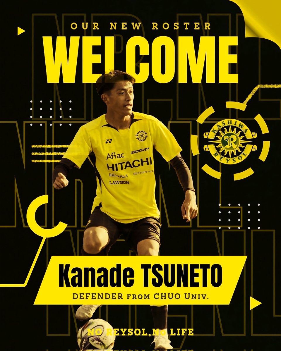 JLeagueFra's tweet photo. • Le Kashiwa Reysol 🇯🇵 en J-League annonce la signature ✍️ pour la saison 2027 du Défenseur/Latéral "Polyvalent" Kanade Tsuneto (2004) en provenance de la Chūō University 🏫.

• Passé par la Kōkoku High School 🏫, il est considéré comme l'un des meilleurs à son poste dans le système universitaire, avec une certaine capacité à marquer des buts ⚽, il s'était également illustré à l'international lors de son excellent match face à l'ACF Fiorentina 🇮🇹, club de Serie A, contre qui il avait marqué ⚽ alors qu'il représentait la Sélection Universitaire Japonaise 🇯🇵 lors d'une rencontre amicale 🤝.

• Notons qu'il aurait vraisemblablement reçu 13 offres en J-League 1. 👀

Hâte de suivre ça ! 👏

#常藤奏 #柏レイソル