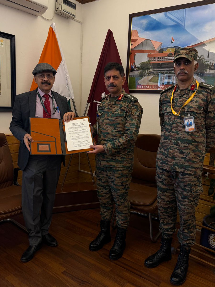 CENJOWS's tweet photo. #CENJOWS_HQIDS_MoU

An MOU was signed between CENJOWS and HQ IDS on 20 Feb 26 to forge a stronger collaboration for research in the Tri-services domain.

#CENJOWS #HQIDS #Jointness #IntegratedDefenceStaff #DefenceMOU #TriServices #NationalSecurity #StrategicPartnership #JointWarfare

@HQ_IDS_India @adgpi @indiannavy @IAF_MCC
@IDSAIndia @ICWA_NewDelhi @OfficialCLAWSIN
@USIofIndia @CAPS_INDIA @nmfindia @vifindia
@orfonline