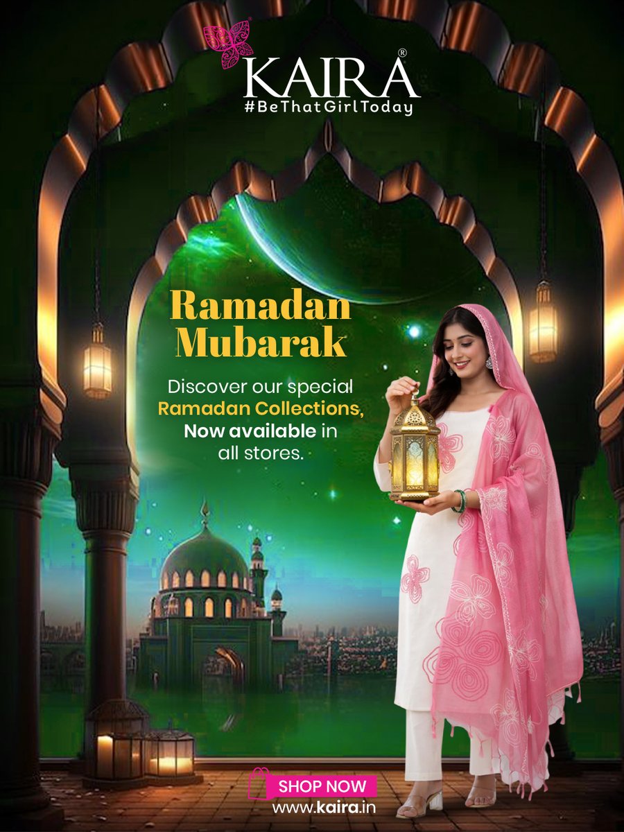 Kaira_India's tweet image. Step into the sacred season with Kaira’s exquisite Ramadan collection. Melding tradition with contemporary grace, our latest designs are now available at all stores to help you celebrate in style.

Shop now at: kaira.in

#kaira #ramadanmubarak #ramadancollection