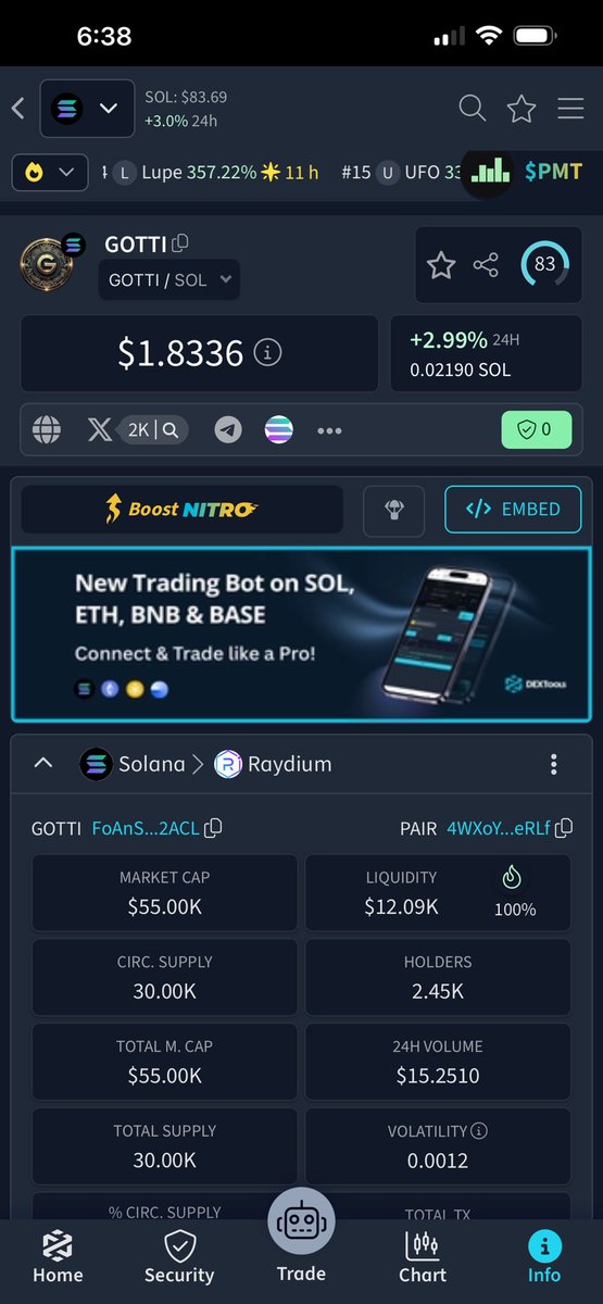 sabrota777's tweet photo. Today Feb 20,2026! you could purchase 1 GOTTI for this price. @GottiToken

CA:
FoAnSCG6CcqTq2rsTi58yyYBNk1HgsbLzS6b1kTP2A https://t.co/XbrqzxT8aE