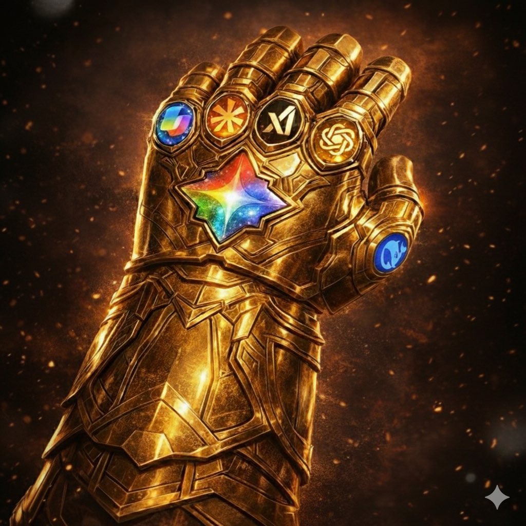 JavinTaylorRN's tweet photo. POWER STONE — ChatGPT

MIND STONE — Claude

SPACE STONE — DeepSeek

TIME STONE — Gemini

REALITY STONE — Copilot

SOUL STONE — xAI

#AI #ArtificialIntelligence #GenerativeAI #AIModels #FrontierModels #AITrends https://t.co/z7UOMGyTxv