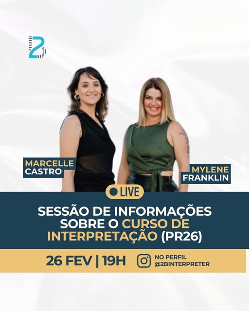 Quer saber se o Curso de Interpretação da Interpret2b é pra você?

Então, anote aí 👇
Dia 26 de fevereiro, às 19h
Ao vivo no Instagram @2binterpreter

Se você tem curiosidade, insegurança ou simplesmente quer entender melhor o caminho da interpretação, essa live é pra você.