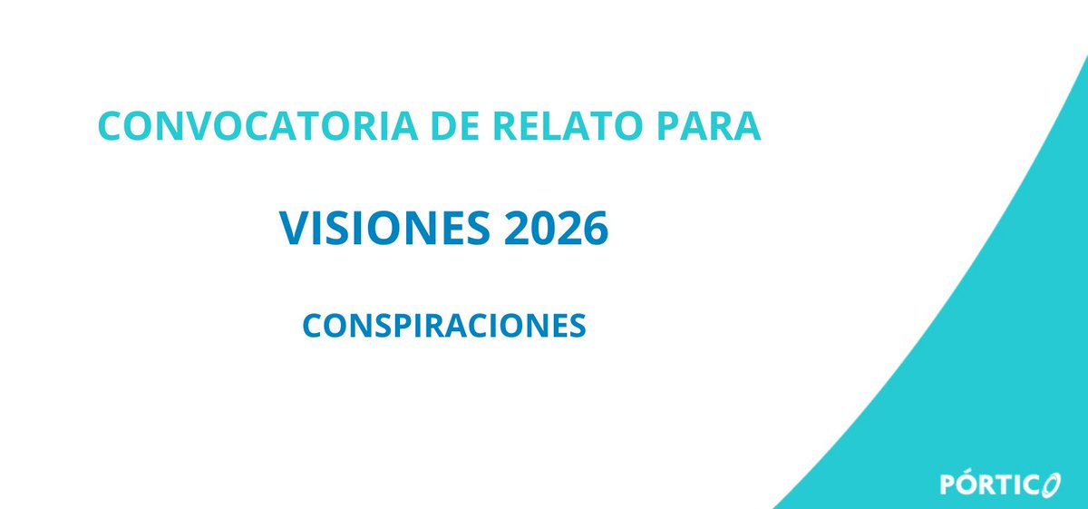 Portico_AEFCFT's tweet photo. ¡Abrimos la convocatoria para el Visiones 2026! Este año, la temática será... ¡las conspiraciones! Dadle rienda suelta a vuestras teorías más descabelladas y mandadnos vuestros relatos. Bases:   https://t.co/VFhx0GBTpF https://t.co/bMJ9yMhVrV