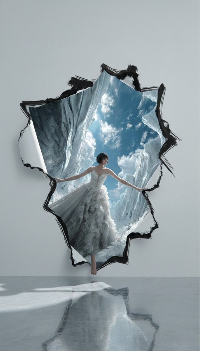 この「壁を突き破る演出」どうですか？✨ 穴の向こう側の世界は