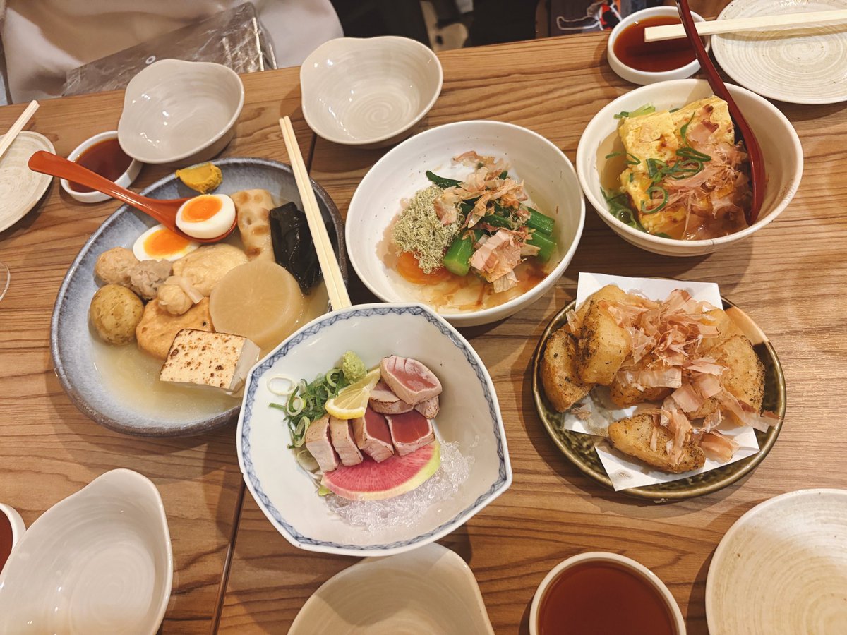 ひよこ組&親鳥でendlesz食のおでん🐥🐓どれも美味しかったのと、お店の