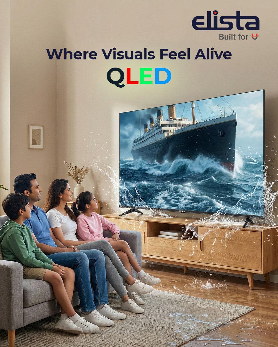 ElistaWorld's tweet photo. Visuals so real, you might just get splashed! 🌊 Dive into the world of Elista QLED.
#ElistaQLEDTV #HomeCinema #ElistaSmartTV #VisualExperience
#BuiltForU https://t.co/PjyluTXuyW