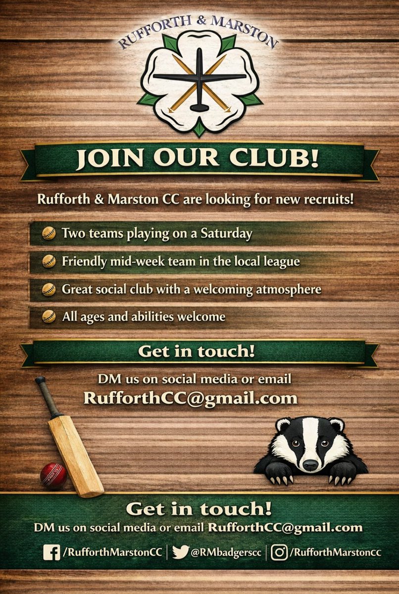 Rufforth and Marston CC tweet media
