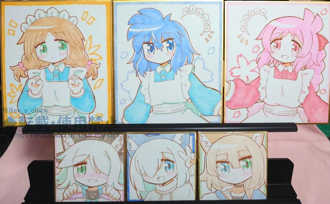 コミティアに持っていく色紙です 