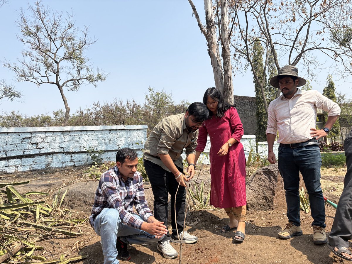 OfficerC1869's tweet photo. Day 4 of swachhata pakhwada 
Plantation Drive under “Ek Ped Ma Ke Naam” initiative to plant tree samplings within the office premise at IGMRI hyderabad. 
#Swachhatapakhwada2026
@igmrihapur @fooddeptgoi https://t.co/2KYGueoUwx