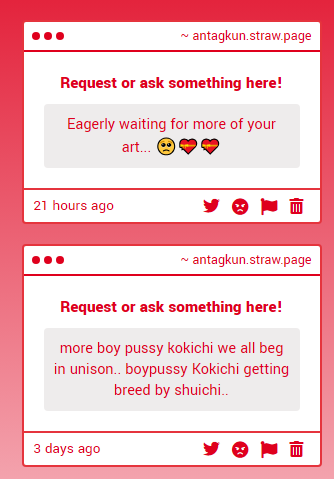 so sorry for the wait everyone!! commissions have me by the balls at the moment ;;-;;