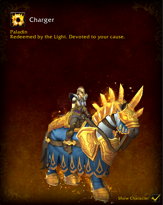 MrGMYT's tweet photo. The Human and Blood Elf Paladin Charger mounts have now been updated with the new HD model https://t.co/cLIhNeZwwq