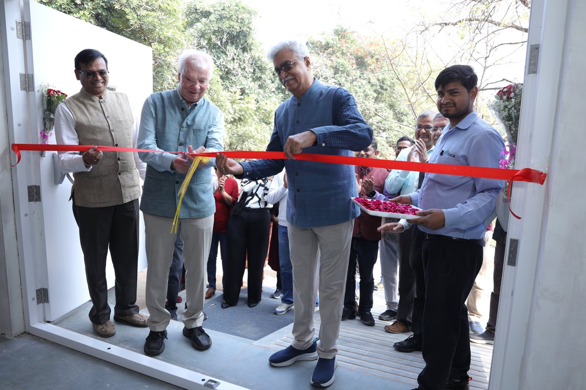 ICGEBNewDelhi's tweet photo. Today, Dr. #LawrenceBanks, Director-General,
@ICGEB , inaugurated new research facilities at the
@ICGEBNewDelhicampus, marking a significant milestone in strengthening advanced Biotech infrastructure. He was accompanied by Dr. @ramesh_sonti , Director, @ICGEBNewDelhi, along with faculty members and administrative staff. The newly launched state-of-the-art Plant Growth Facility will enable precise control of environmental conditions such as temp, humidity & light, providing researchers with a highly regulated setting to study plant performance & stress responses. The Algal Scale-Up & Bioprocessing Facility (ASPIRE) will accelerate the development & demonstration of scalable algal technologies for carbon capture & the production of high-value bio-based products, advancing sustainable biotechnology solutions. During the visit, Dr. Banks also visited the recently refurbished residential hostel block and handed over the keys to resident students, reaffirming #ICGEB’s commitment not only to cutting-edge research but also to strengthening campus infrastructure and student well-being.