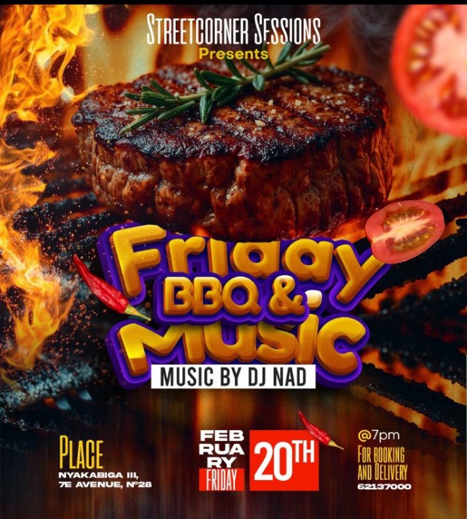 Location ni yayindi nyene 🔥🍖🍻
📍 Nyakabiga 3, 7è avenue

For booking&amp;delivery : 62137000
#Streetcorner