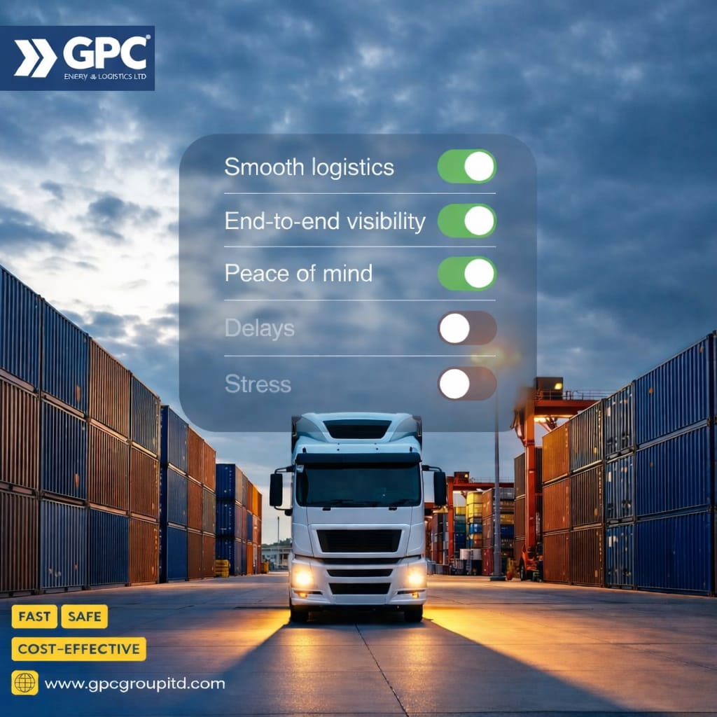 GPC_group's tweet photo. Smooth logistics β
End-to-end visibility β
Peace of mind β
Delays & stress? OFF β
That's the GPC difference. Fast. Safe. Cost-effective. https://t.co/8OXugE3qLW π
#GPCway #LogisticsDoneRight https://t.co/a6LjwqhvRJ