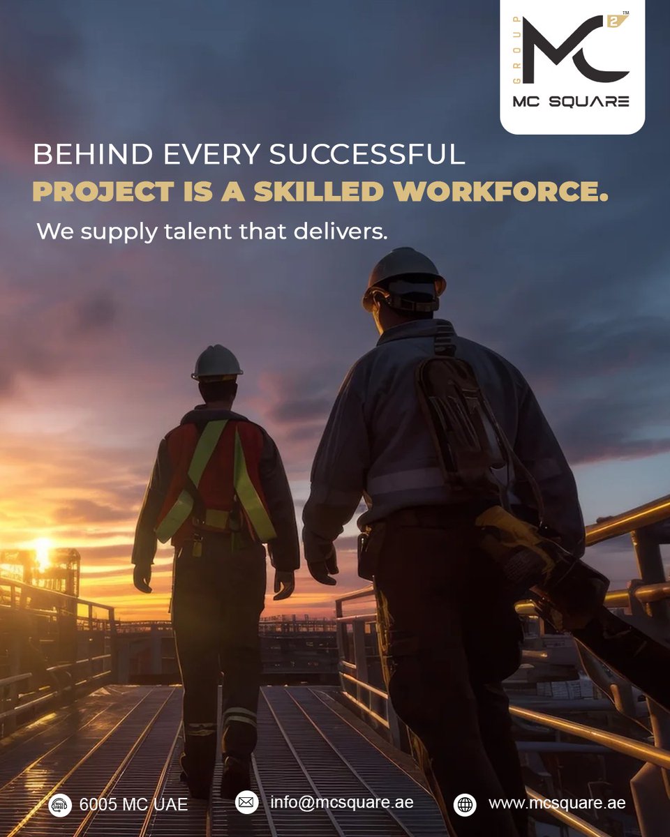 mcsquareae's tweet image. Behind every successful project is a workforce that makes it happen.
At MC Square, we provide skilled, reliable, and project-ready manpower that ensures quality, safety, and on-time delivery across the UAE.

Toll- Free Number:-6005 MC UAE
Email Us @: Info@mcsquare.ae

#MCSquare