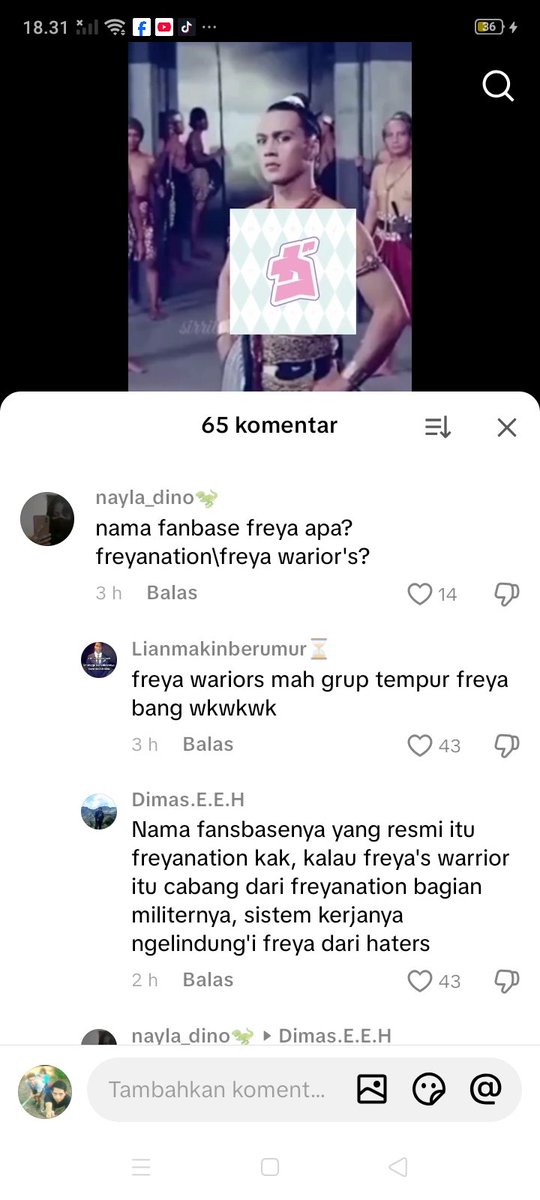 Gimana gak takut
Yg kamu <a href="/Freya_JKT48/">Freya Jayawardana</a> 
Punya pasukan kusus tempur
Yg siap bela kamu kapanpun dan dimana pun 😁🤣🙏🙏