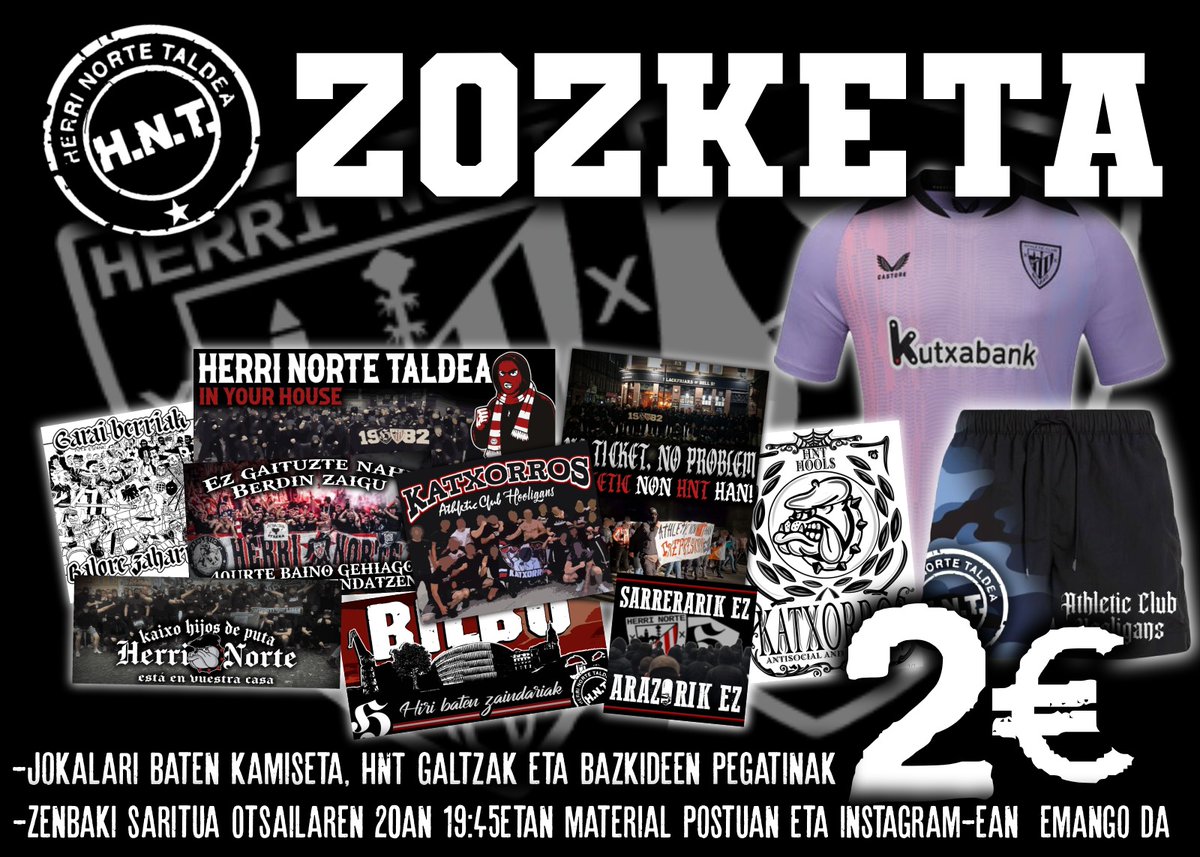 GAUR ERE ZOZKETAK SALGAI MATERIAL POSTUAN.