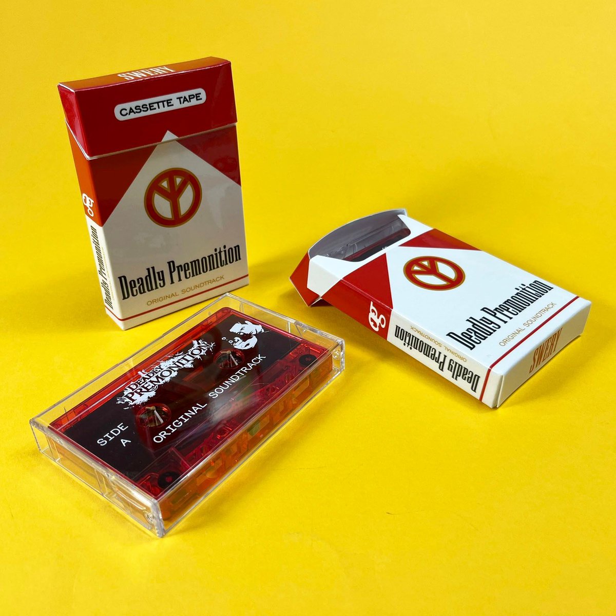BandCDs's tweet photo. Our cigarette packs are always a hit! Here is one we did for 'Deadly Premonition - Original Soundtrack' 🔥 
We love to see your creative designs for these. Here is our page with more info - https://t.co/vaOKc3n5wn https://t.co/8kQPxEgDm0