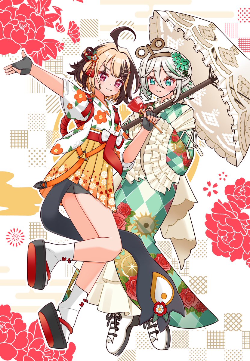 GGCC kimono, finally i complete it~ 🥺💚🧡👘

#rkggk #Immergination