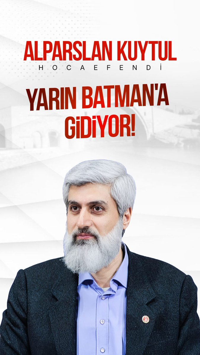 Tüm halkımız davetlidir. 

AlparslanHoca BatmanaGeliyor